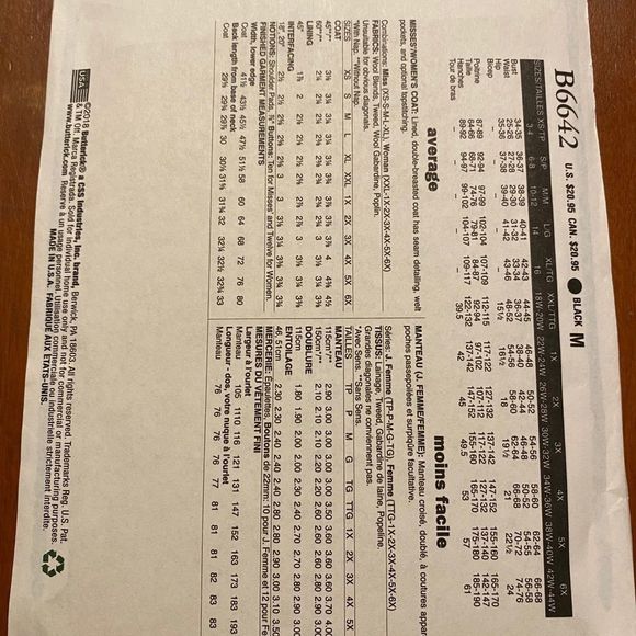 Butterick sewing pattern - Picture 2 of 2